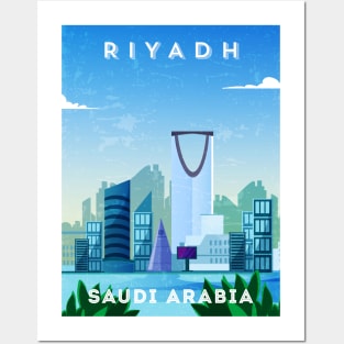 Riyadh, Saudi Arabia - Retro travel minimalist poster Posters and Art